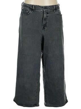 Good American Black Palazzo Crop Jeans